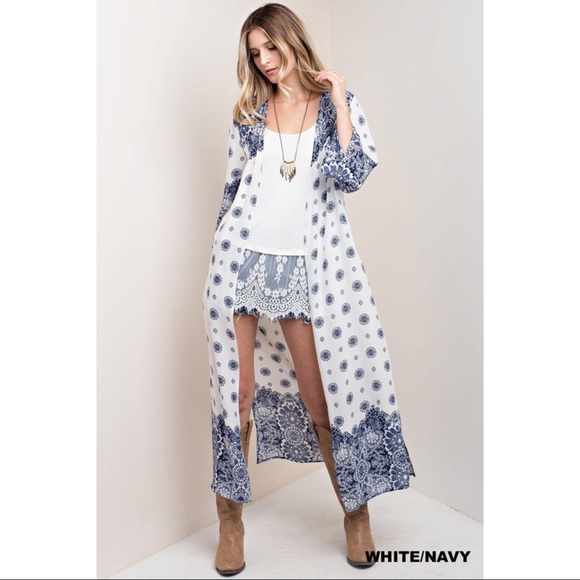 Last S or M New Casablanca Bohemian Kimono Cardi - Picture 4 of 8